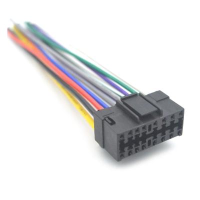 16-stykowe wtyczki samochodowe stereo, odtwarzacz muzyczny, kabel, adapter wiązki przewodów, wymiana złącza