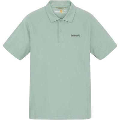 Outdoor Wandern Lässig Leichtes Kurzarm Poloshirt Herren Oberteile Geprägt-Grün A6AQB-ENE