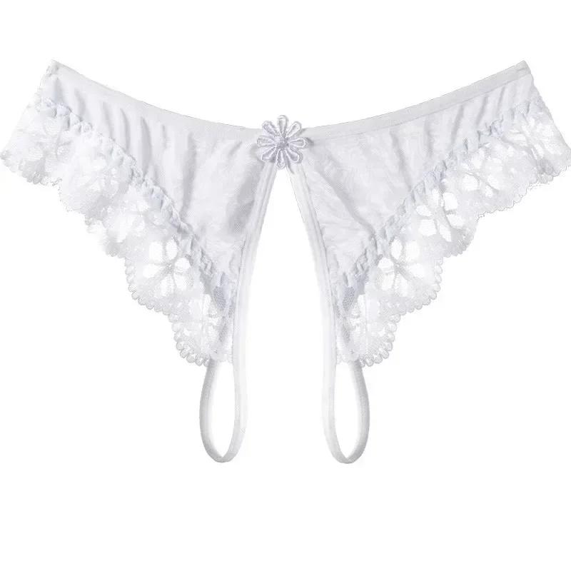 Sexy Open C Thong Lace Free Take-off Panties Thong Women Passion Hot Underwear Perspective Low Waist Hot T Pants Thong