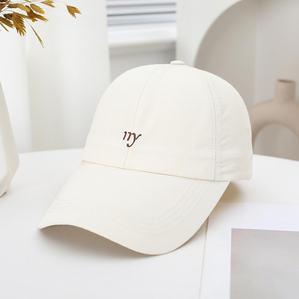 Spring And Summer Lengthened Along Embroidery Quick-Drying Baseball Cap For Women Breathable And Versatile Sunshade Wide-Brimmed Peaked Cap For Men