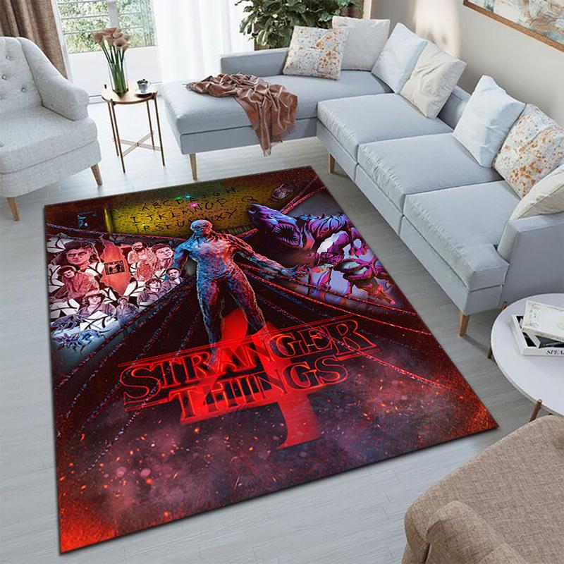 Halloween Horror Horror Theme Stranger Things Carpet Home Living Room Decoration Table and Chairs Anti Slip Door Mat Outdoor Picnic Mat Carpet A12