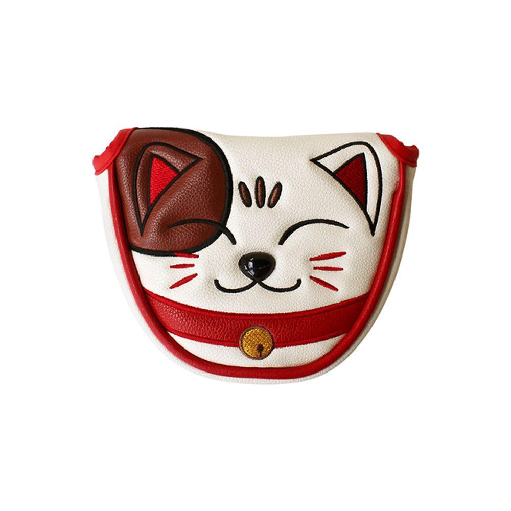 

Magnetic Closure Cute Kitty Lucky Cat Blade Mallet Putter Golf Putter Cover Golf Club Headcovers For Mallet Putter