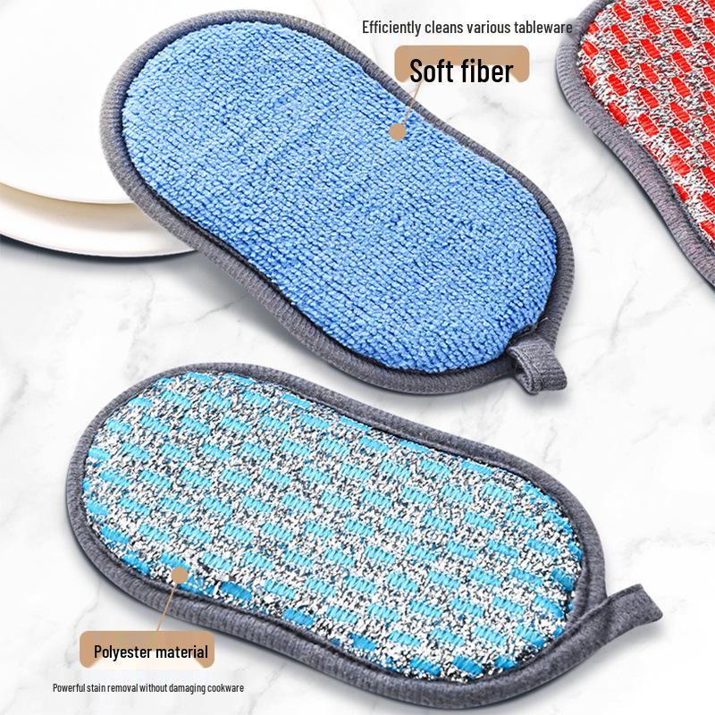Non-Scratch Double-Sided Kitchen Sponge and Scouring Pad