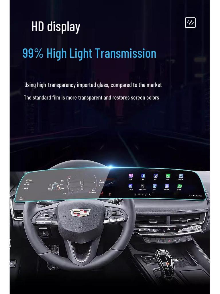 Cadillac CT5 Center Console Screen Protector for Navigation Dashboard