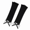 Long Length Ruffle Sleeves For Women Elastic Lace Elbow Sleeves Elegant Warm Arm Warmers