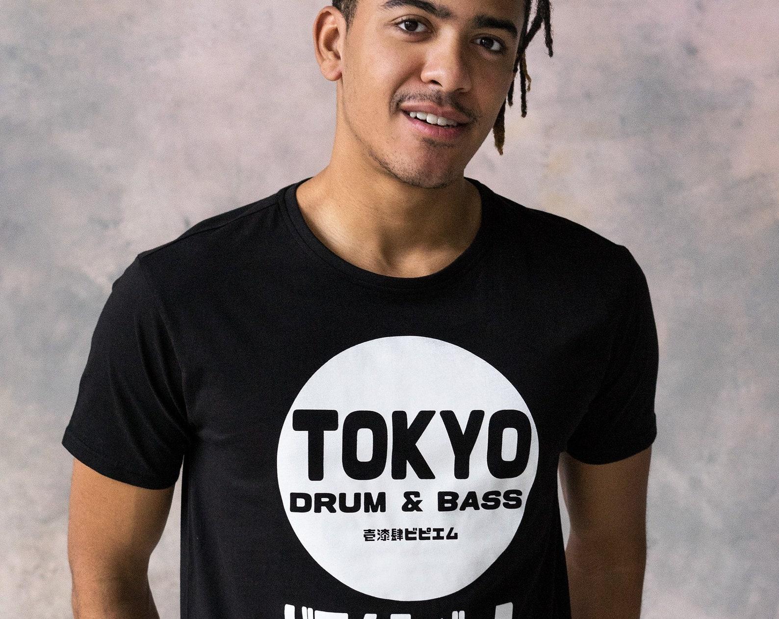 Tokyo Drum & Bass T-Shirt, Japanese Graphic Print S