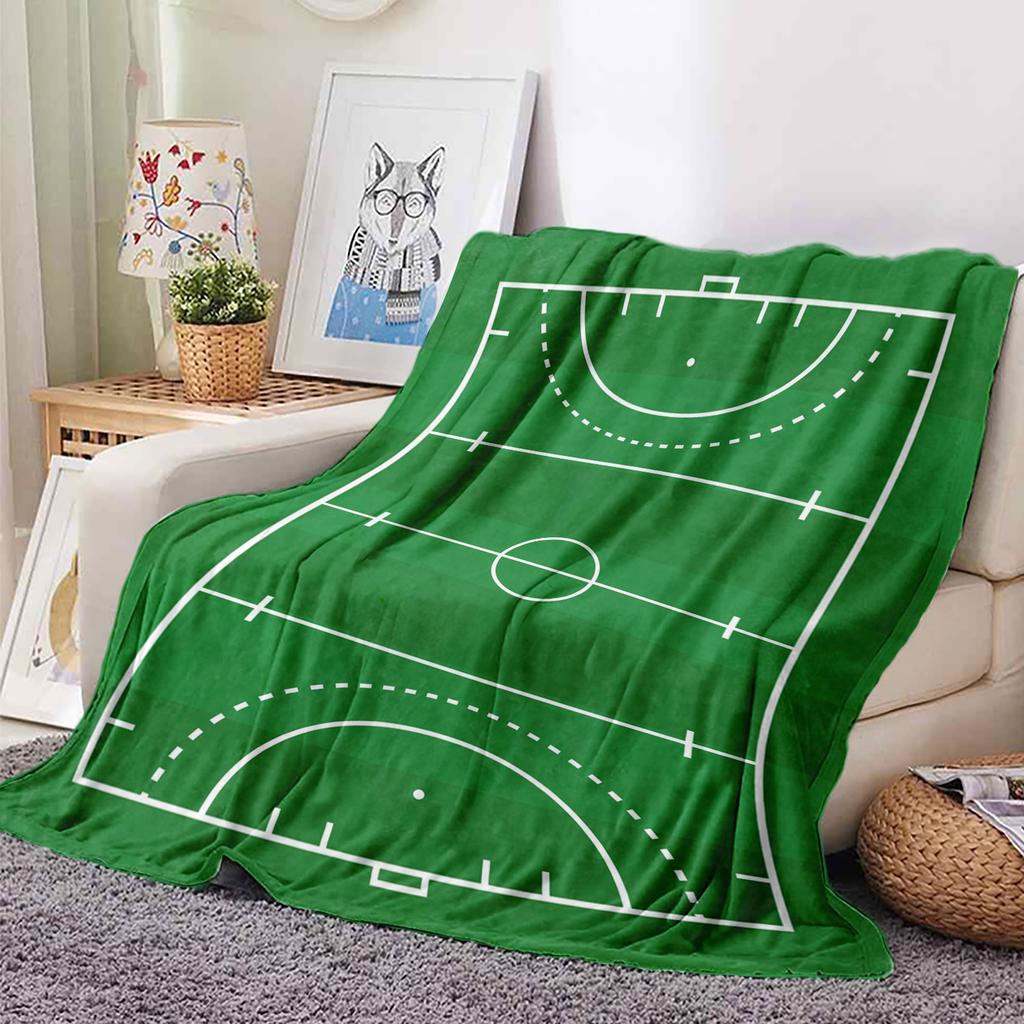 Fußballfeld Fußball Sport Cartoon Weiche Decke, Weiche Überwurfdecke für Zuhause Schlafzimmer Bett Sofa Reiseabdeckung Kindergeschenk
