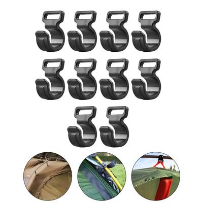 10 Pezzi Fascette a C in Plastica per Tenda da Campeggio Clip per Asta per Copertura Tenda Attrezzatura da Montagna Accessorio per Tenda da Campeggio da Viaggio