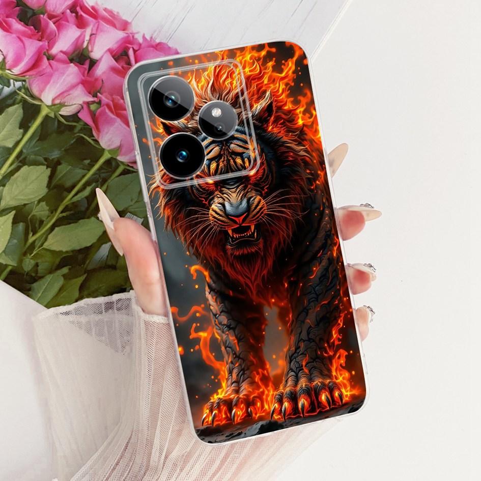 For Realme GT 7 Pro Case RMX5010 RMX5011 Luxury Dragon Lion Cartoon Soft Silicone Cover For Realme GT 7T GT7 7Pro Phone Case Bag
