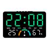 GH9007 Multifunctional LED Clock: Wall & Table-Top, Large Screen, Shows Time, Temperature & Humidity, Alarm Feature