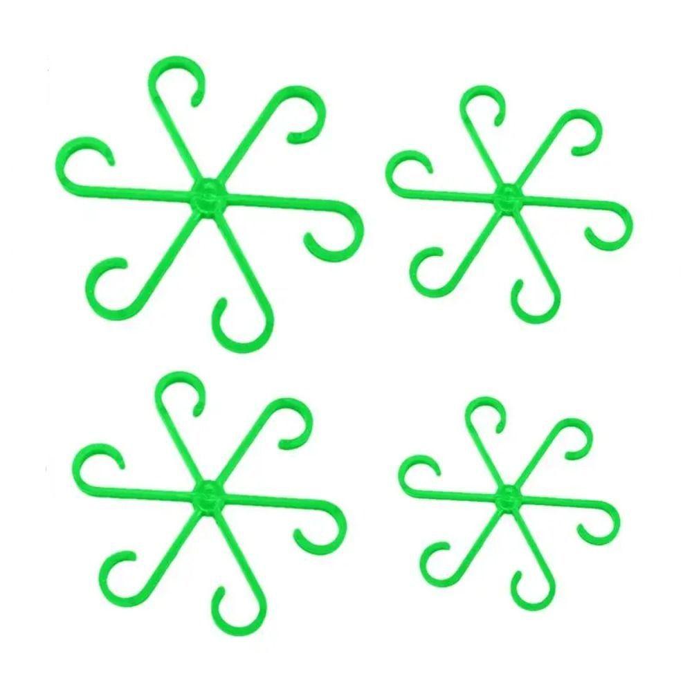 

4pcs Double No Stake Trellis Plastic Plant Stem Support Plant Stem Folding Frame Plant Gatherer