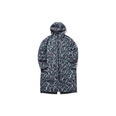 Trainingsserie All-Over-Print Lässig Sportlich Mittellang Langarm Windjacke Damen Oberbekleidung Schwarz 162027616-2