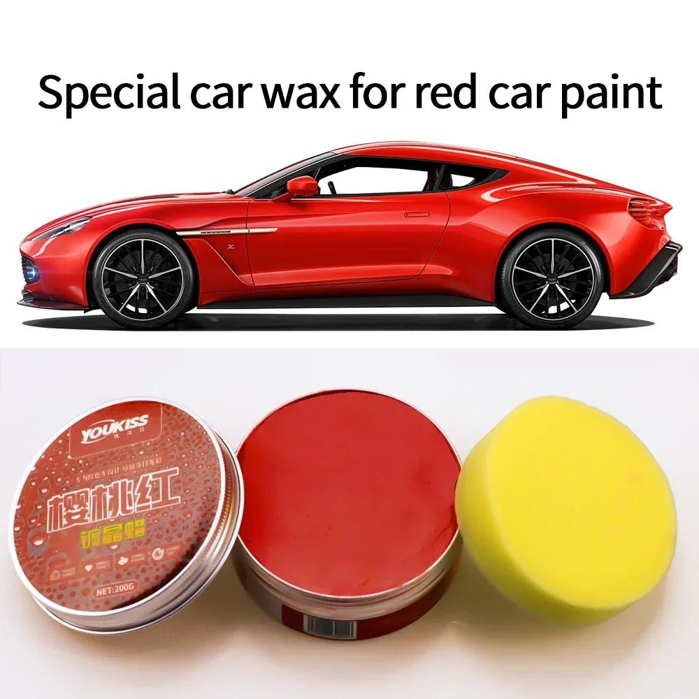For Red Color Car Wax Crystal Plating Set Hard Auto Wax Paint Care Coating Tiny Scratch Repair Car Polisher with Sponge