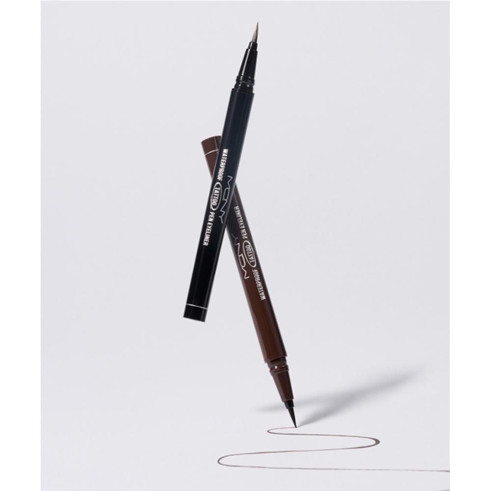 Mqny [2 Pcs] Waterproof Tattoo Pen Eyeliner  Sharp Liquid Brush Pen Eyeliner 0.5g