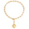 Sweet And Cool Style Love Pendant Necklace Necklace, Fashionable And Simple Metal Buckle Short Collarbone Chain
