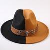 Popular European and American Classic Double-color Wide-brimmed Top Hat Men's and Women's Fashion OL Style Cowboy Hat Jazz Hat
