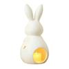 Easter Rabbit Candle Holder White Hollow-Out Bunny Tealight Holder Resin Rabbit Sculpture Candlestick Ornament with LED Candle for Home Mantel
