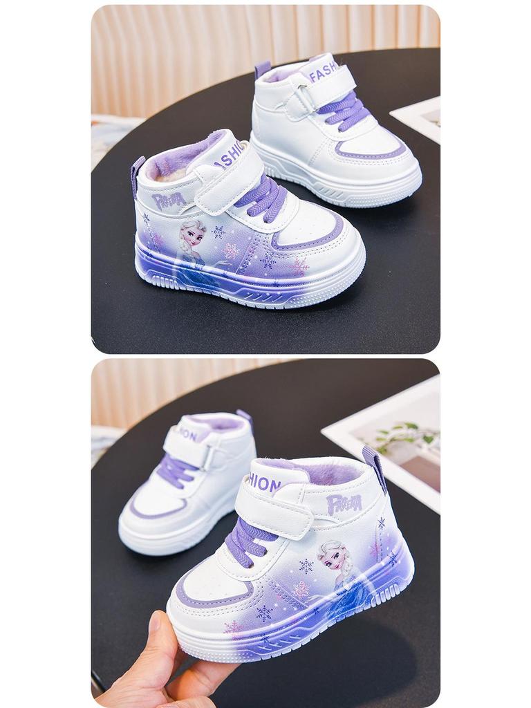 Herbst/Winter 2025 Cartoon Weiche Sohle Mädchen Freizeitsport-Schuhe - Vielseitiger Weißer Sneaker für Kinder