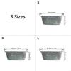 Y5JC Metal Bucket Planter With Double Handles Iron Flower Pot Metal Tray For Storage