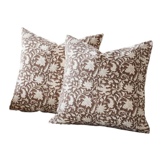 

2 шт. Наволочки для декоративных подушек Дизайн с потайной молнией Винтажный цветочный принт Чехлы для подушек Декоративные чехлы для подушек на диван и кровать
