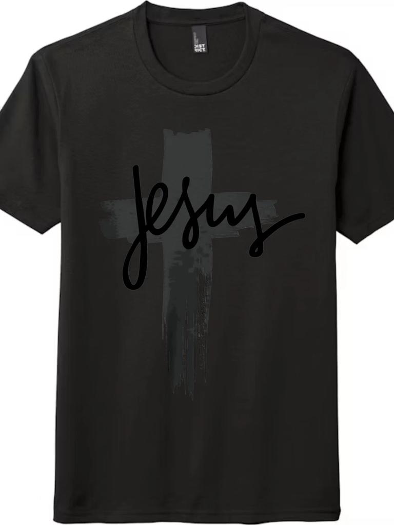 Unisex Vintage Jesus Cross T-Shirt-Christian Faith Graphic Tee Free Shipping