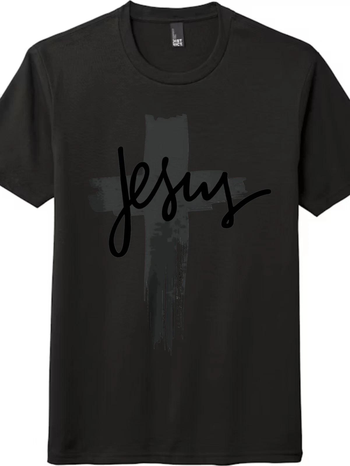 Unisex Vintage Jesus Cross T-Shirt-Christian Faith Graphic Tee Free Shipping XL