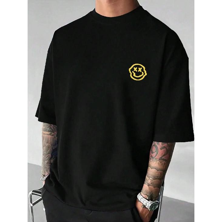 To nie jest takie poważne Stawianie czoła z uśmiechem Męskie ubrania Oversize T-shirty Letnia oddychająca koszulka Hip Hop Bawełniana koszulka