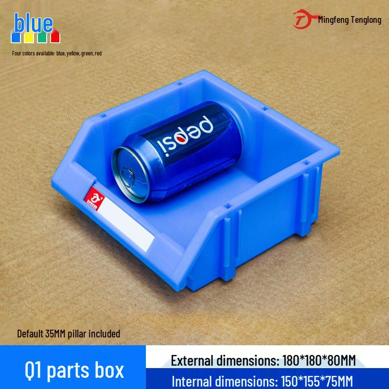 Angled Entry Heavy-Duty Plastic Storage and Organizer Box for Components and Hardware