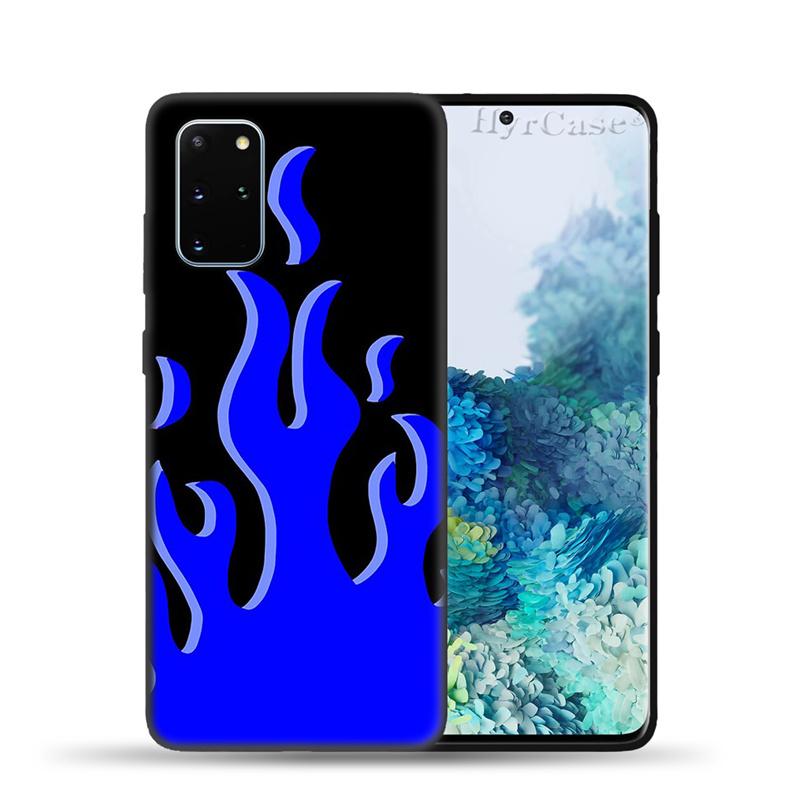 Fire Artistic Flame Silicone Case For Samsung S22 S21 Ultra S20 Fe Plus A53 A73 A52 A72 A51 A71 A22 A12 A32 A50 A33 A13 Cover