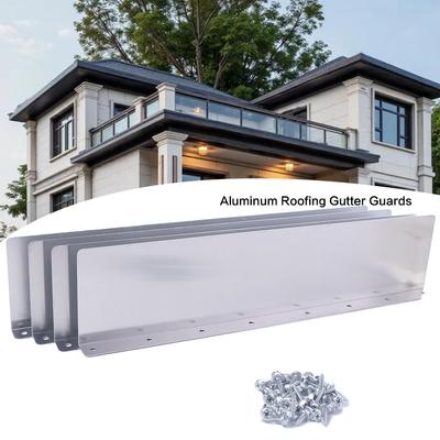 4Pcs/Set Splash-proof Downspout Splash Block Extension Easy Installation Flat Shingle Aluminum Roofing Gutter Guards