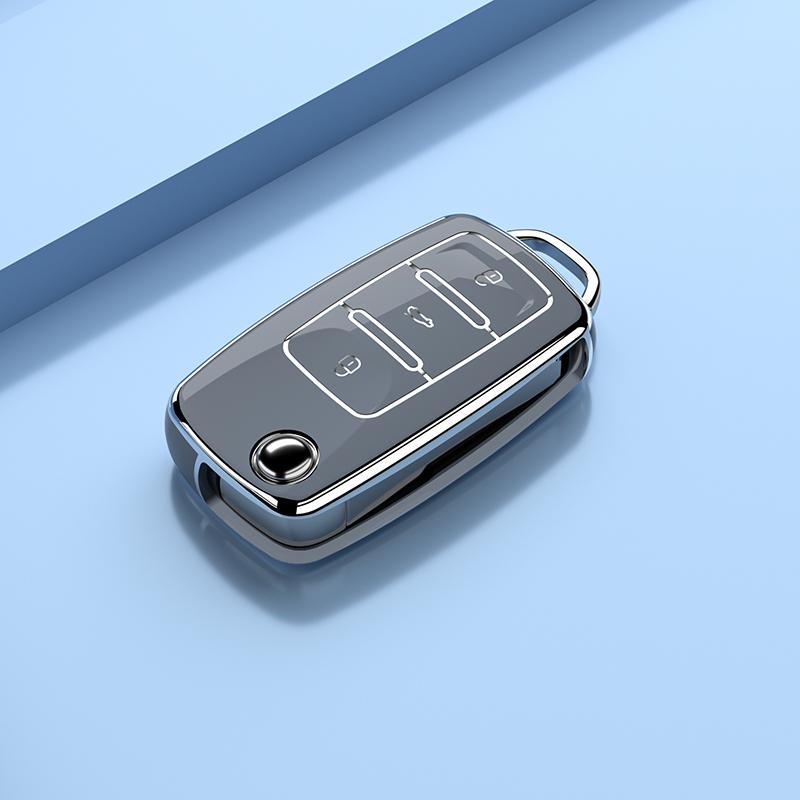 Fashion TPU Car Key Case Cover for VW Volkswagen Polo Tiguan Passat B5 B6 B7 Golf 4 5 6 MK6 Jetta Lavida for Skoda Octavia