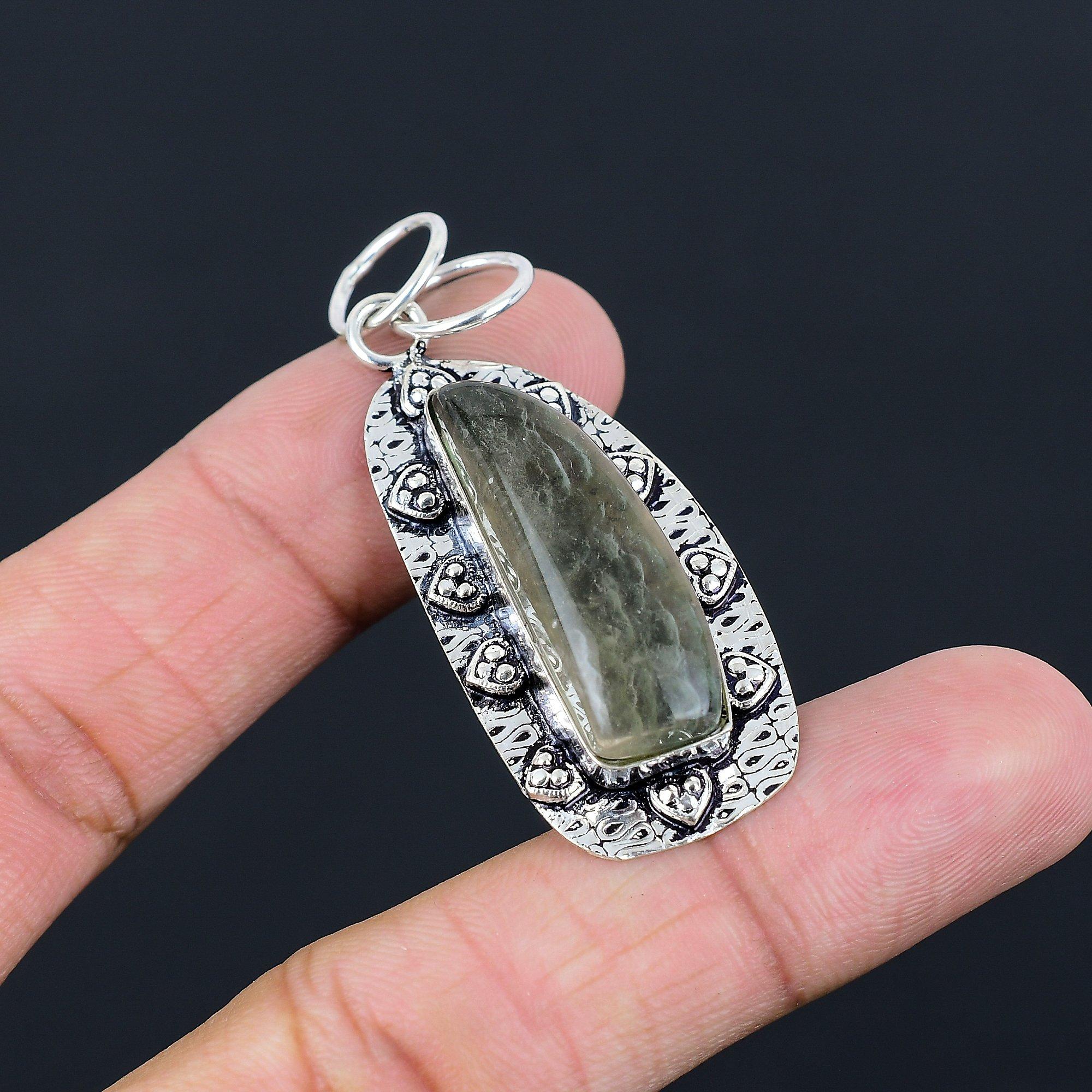 Sisters Day Sale 925 Sterling Silver Natural Multi Fluorite Wife Pendant Jewelry