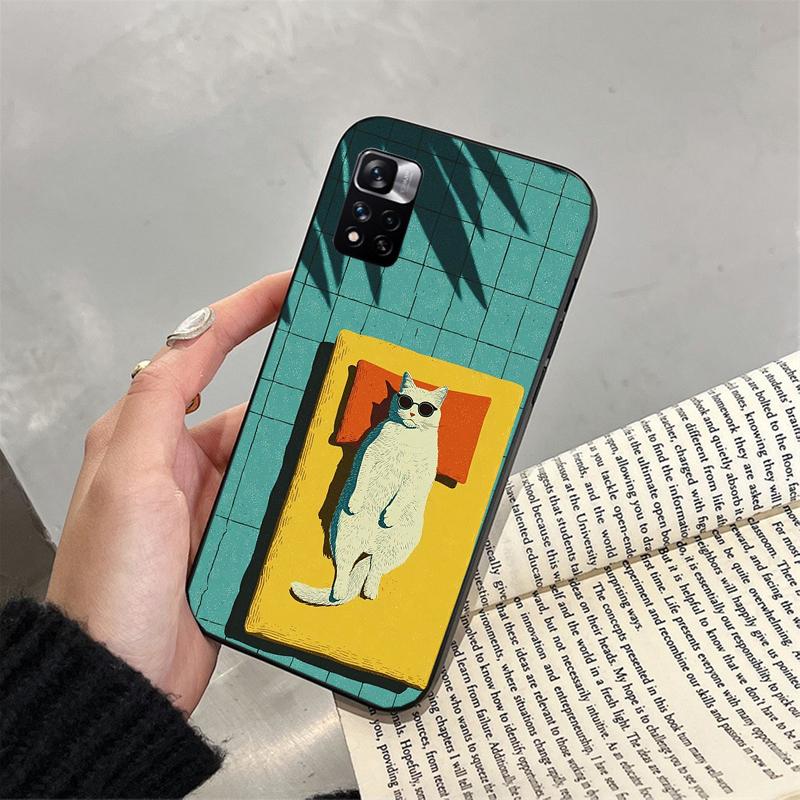 Phone Case For Xiaomi Poco C71 15T 14T Pro Redmi Note 15 14 14 13 Pro Redmi A5 15C 13C Cute Black Cats