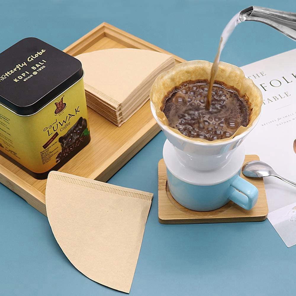 V Shape For Dripper Coffee Size 02 Strainer Cone Coffee Filter Paper Tea Infuser Drip Tools