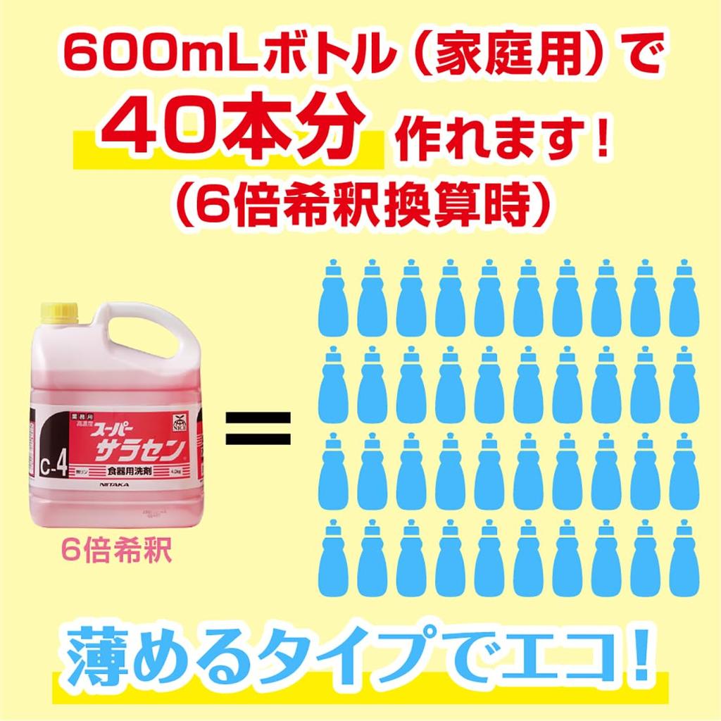 Niitaka Super Saracen Commercial Dishwashing Detergent 4kg