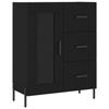 VidaXL Black Buffet 69.5x34x90 Cm Engineered Wood 828053