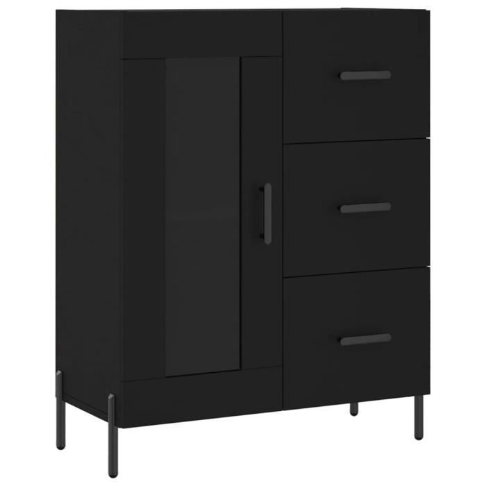 VidaXL Black Buffet 69.5x34x90 Cm Engineered Wood 828053