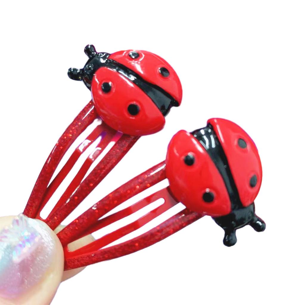 Cartoon Red Ladybug Shape Hair Rope/ Hair Clip Sweet Headdress Hair Rope Cute Red Ladybird Shape Hair Clip for Women