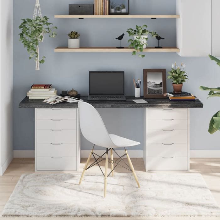 VidaXL Dark Grey Desktop 180x50x4 Cm Treated Oak Wood 3156454