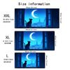Cat Starry Sky Mouse Pad XXL Large Non-Slip Rubber Desk Mat with Stitched Edge Durable Washable Keyboard Pads for Office Home