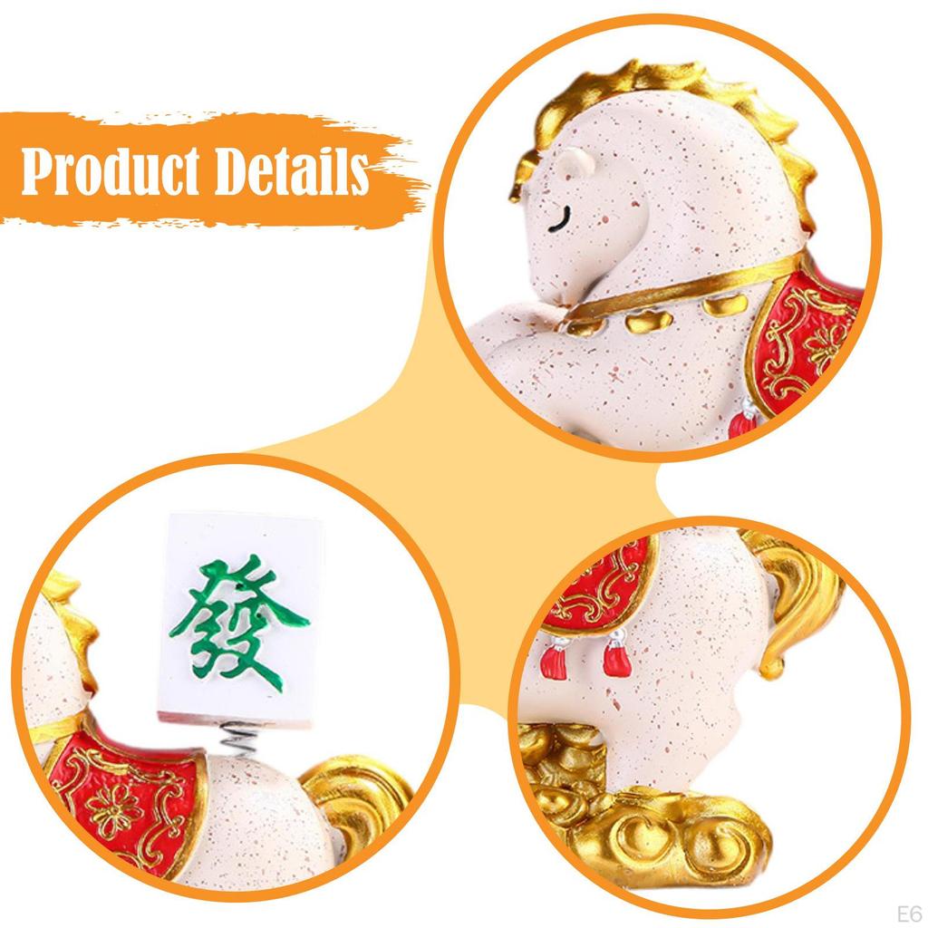 Horse Figurine Chinese Fengshui Resin Housewarming Gift Desktop Decoration Animal Sculpture