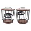 With Lid Coffee Filter Holder Wire Basket Coffee Filter Storage Container  For Home Kitchen