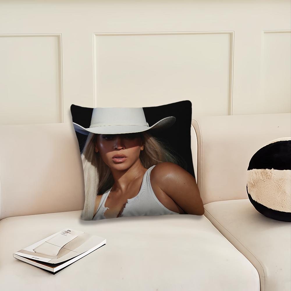 

B-beyonce Singer Cowboy Carter cushion cover Pillow Cover Decoration Room Home Sofa living Office Car Nordic Simplicity 12x12Inch