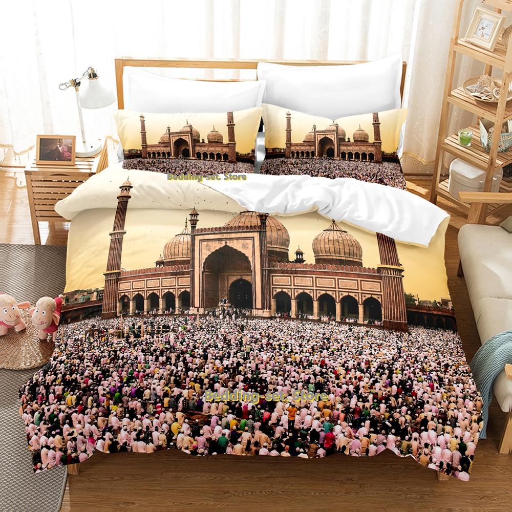 Ramadan Bedding Set Single Twin Full Queen King Size Bed Set Adult Kid Bedroom Duvetcover Sets 3D Print Anime Bed Sheet Set