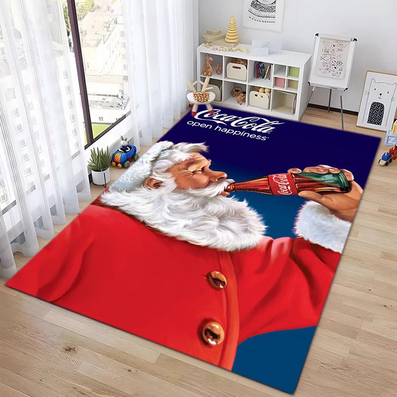 Christmas Gift Halloween Themed Cola Beverage Coca Cola Carpet Is Suitable for Living Room and Bedroom Doormats Office Balcony Decorative Carpet V26