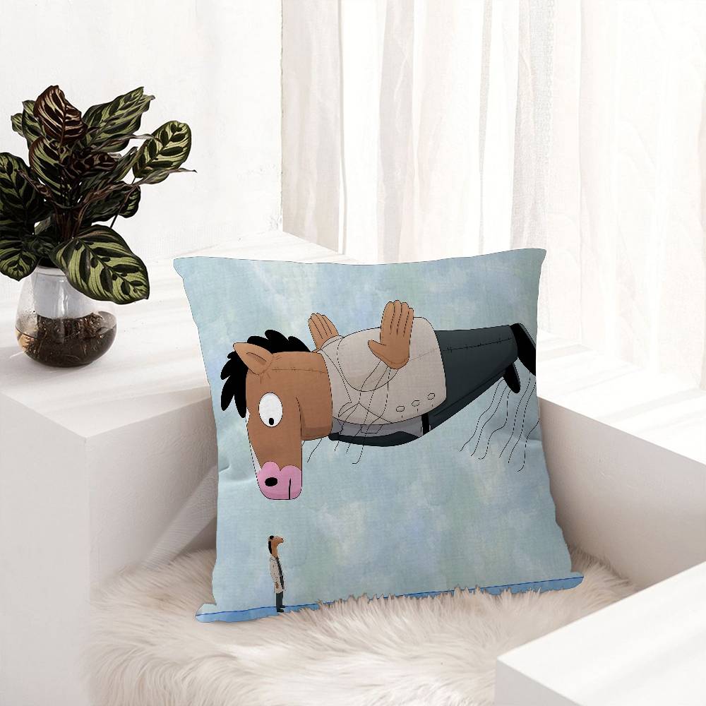 Cartoon B-BoJack H-Horseman Pillow Cover Design Cushion Cover Decor Holiday Decorati
