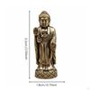 Brass Buddha Figurine Portable Antique Statue Mini Religious Decor for Buddhists, Believers,