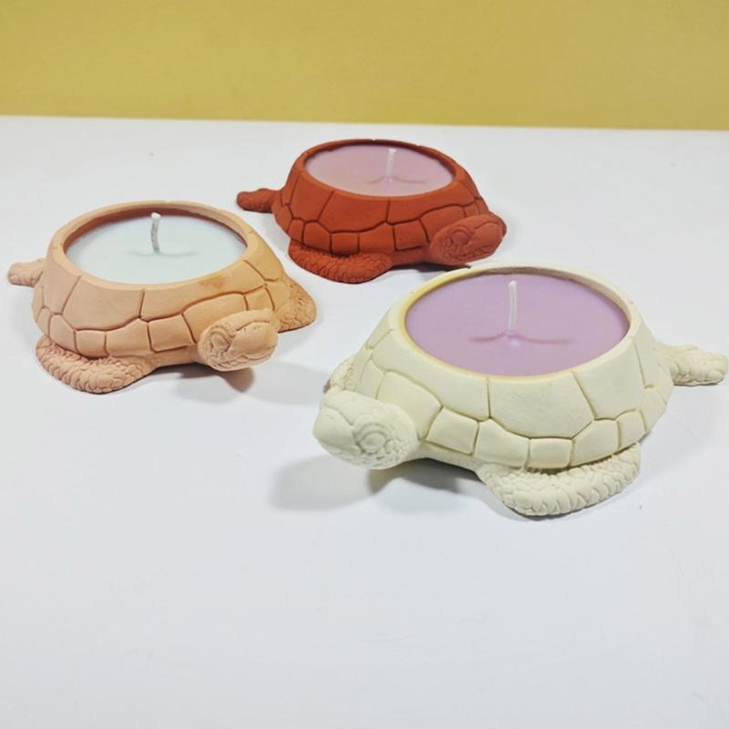 Tortoise Shaped Silicone Moulds Silicone Flowerpots Molds for Epoxy Resin, Candle Holder Tealight Stand Home Decoration