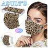 Adult Three-Layer Disposable Dust-Proof Protective Leopard Print Mask