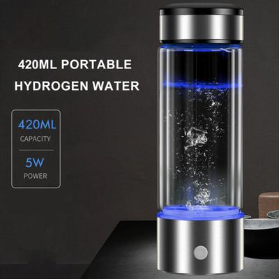 420ML Portable Hydrogen Water Generator Bottle with SPE PEM Technology Health Boosting Electrolyzed Water Cup